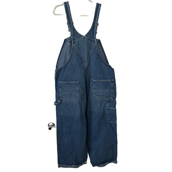 CARHARTT R07 Dungarees Unisex 42W 21 Blue Denim Overalls Bib Unlined Utility EUC - Picture 2 of 5